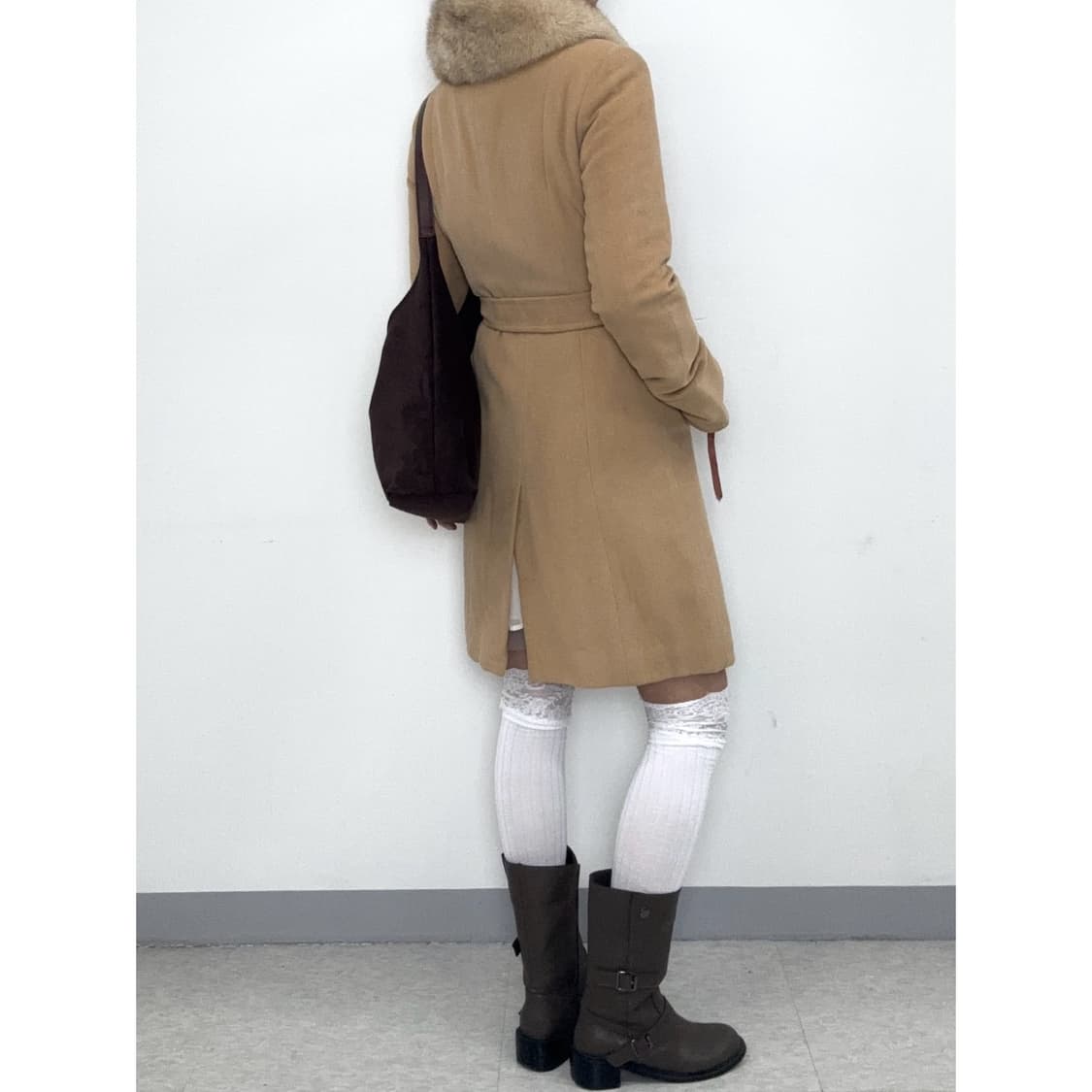 빈티지 갸루 롱 코트 아우터 상품이미지3