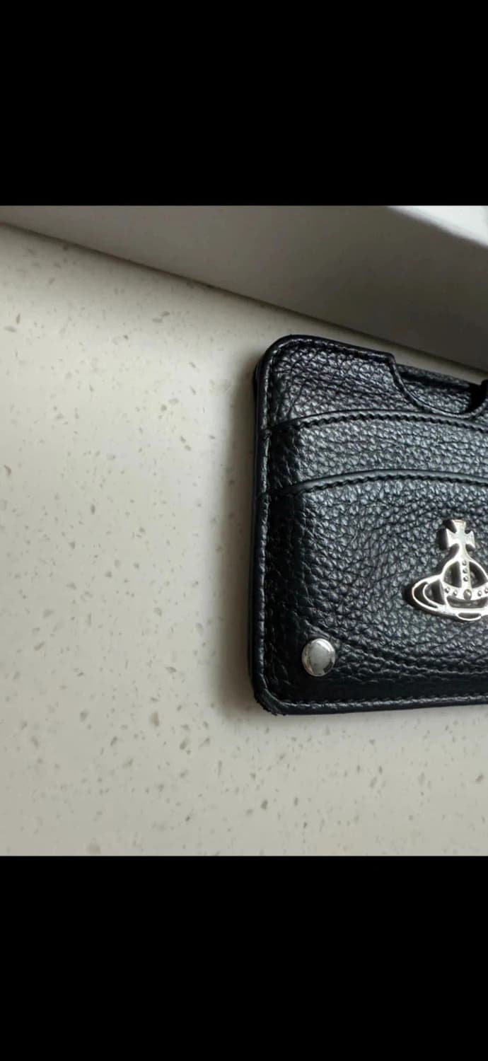 비비안 웨스트우드 하프문 카드지갑 블랙 상품이미지1