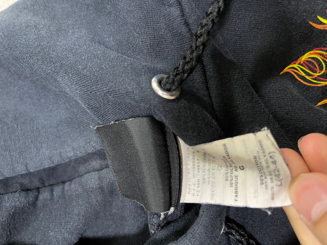 트래셔 thrasher 한정판 플레임로고 후드티 L 상품이미지3