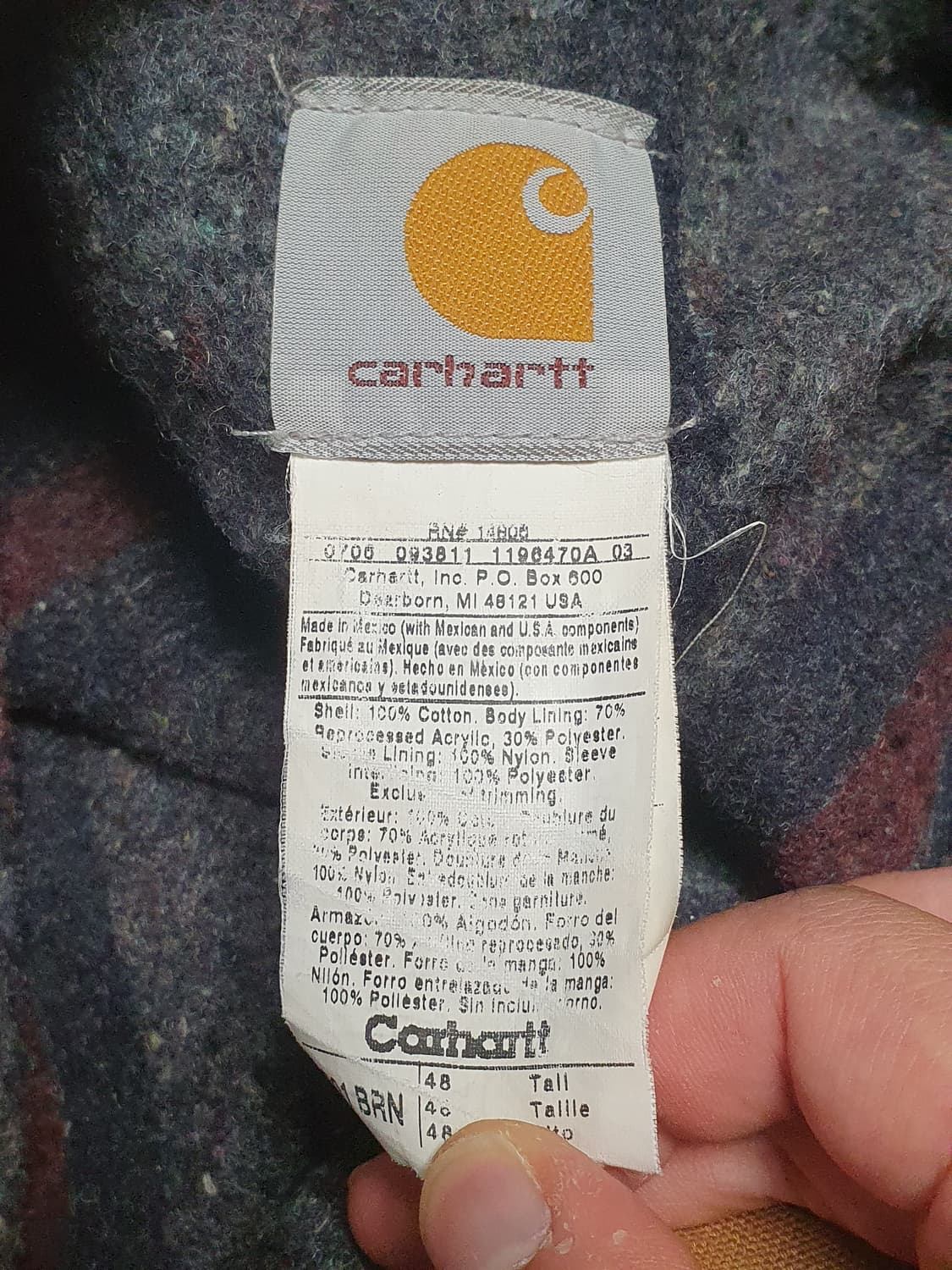 [XL, 48TALL] 칼하트 초어자켓 c01 상품이미지5