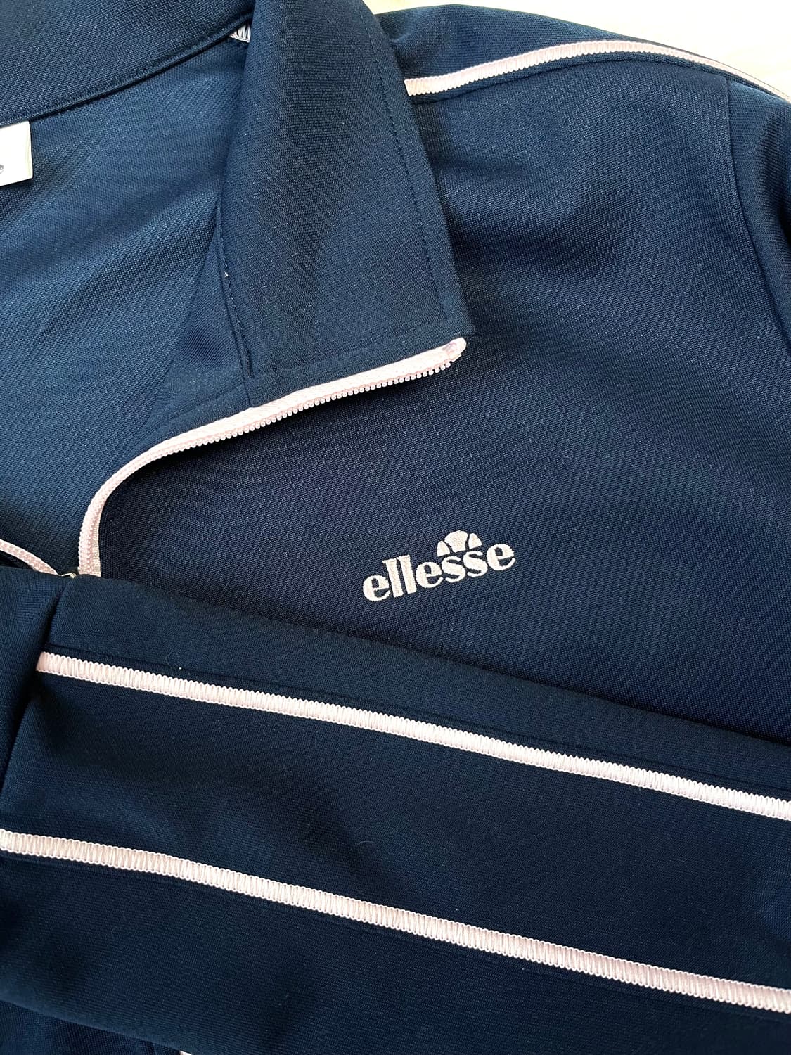 빈티지 엘레쎄 네이비 핑크 져지 상품이미지1