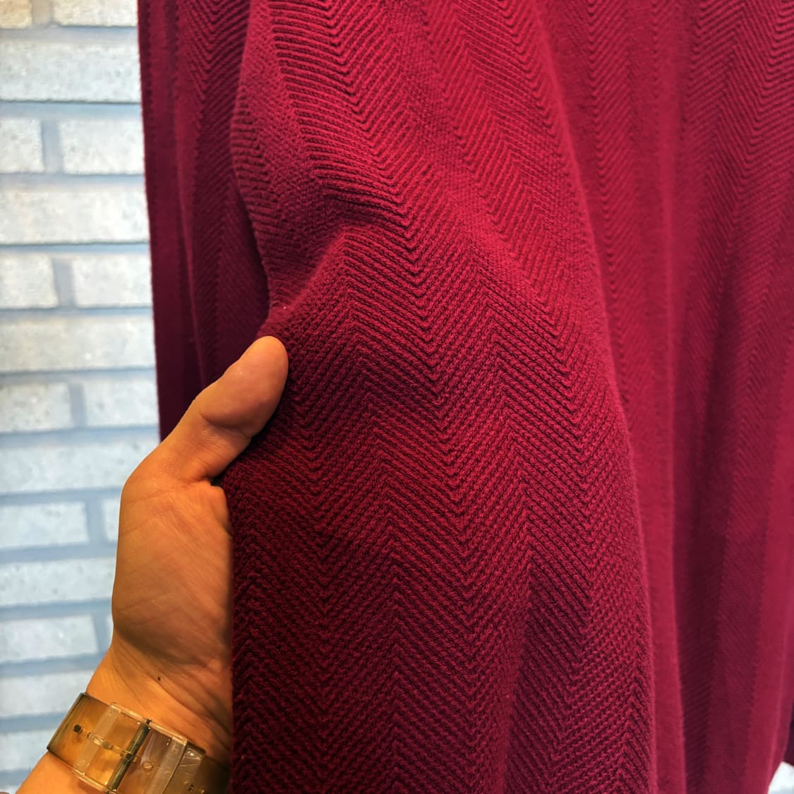 CHAPS 폴로 챕스 헤링본 패턴 라이닝 크루넥 코튼니트 월계수 디테일 상품이미지7