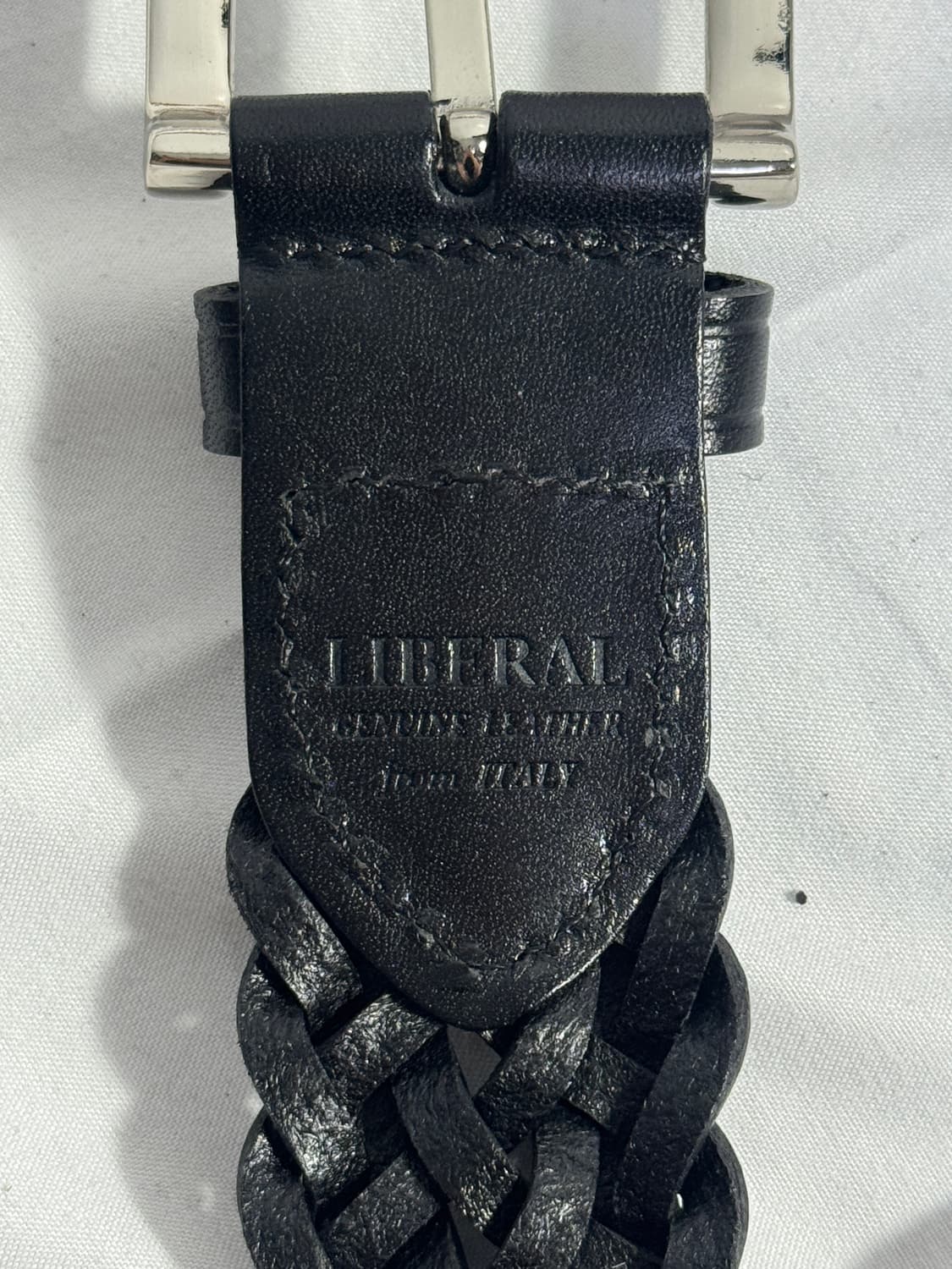 Liberal 위빙 레더 웨스턴 벨트 italy 상품이미지5