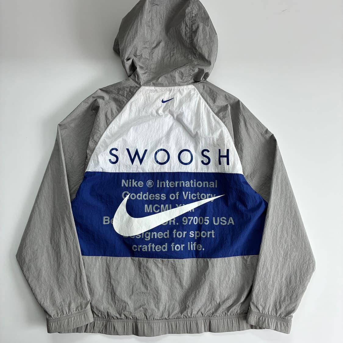 Nike 나이키 우븐 더블 스우시 실버네이비 윈드브레이커 상품이미지2