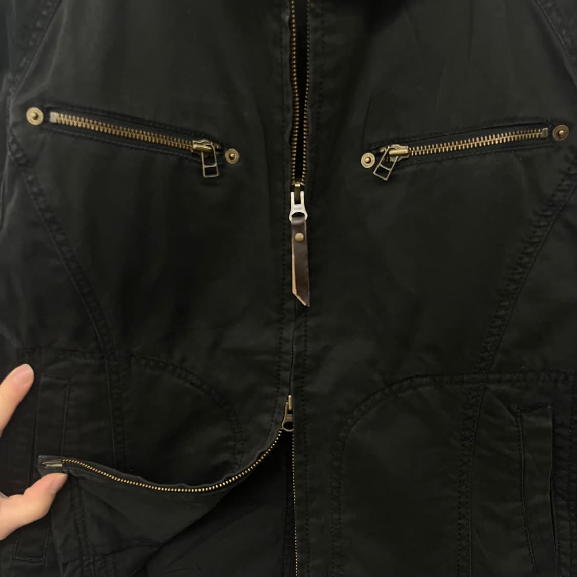 본더치 블랙 면 자켓 여M 상품이미지6