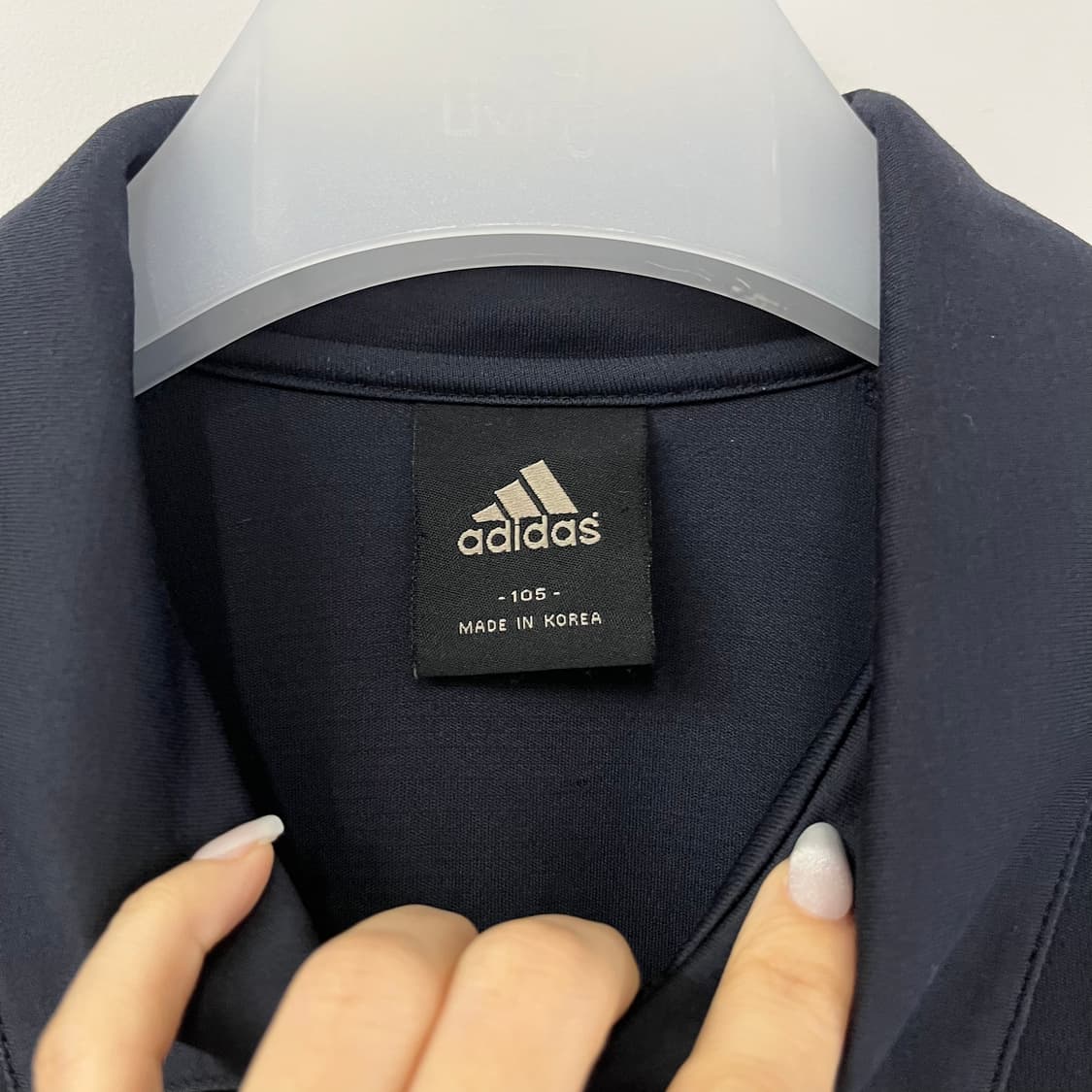 아디다스 자수로고 딥네이비 기능성 카라 반팔 티셔츠 상품이미지5