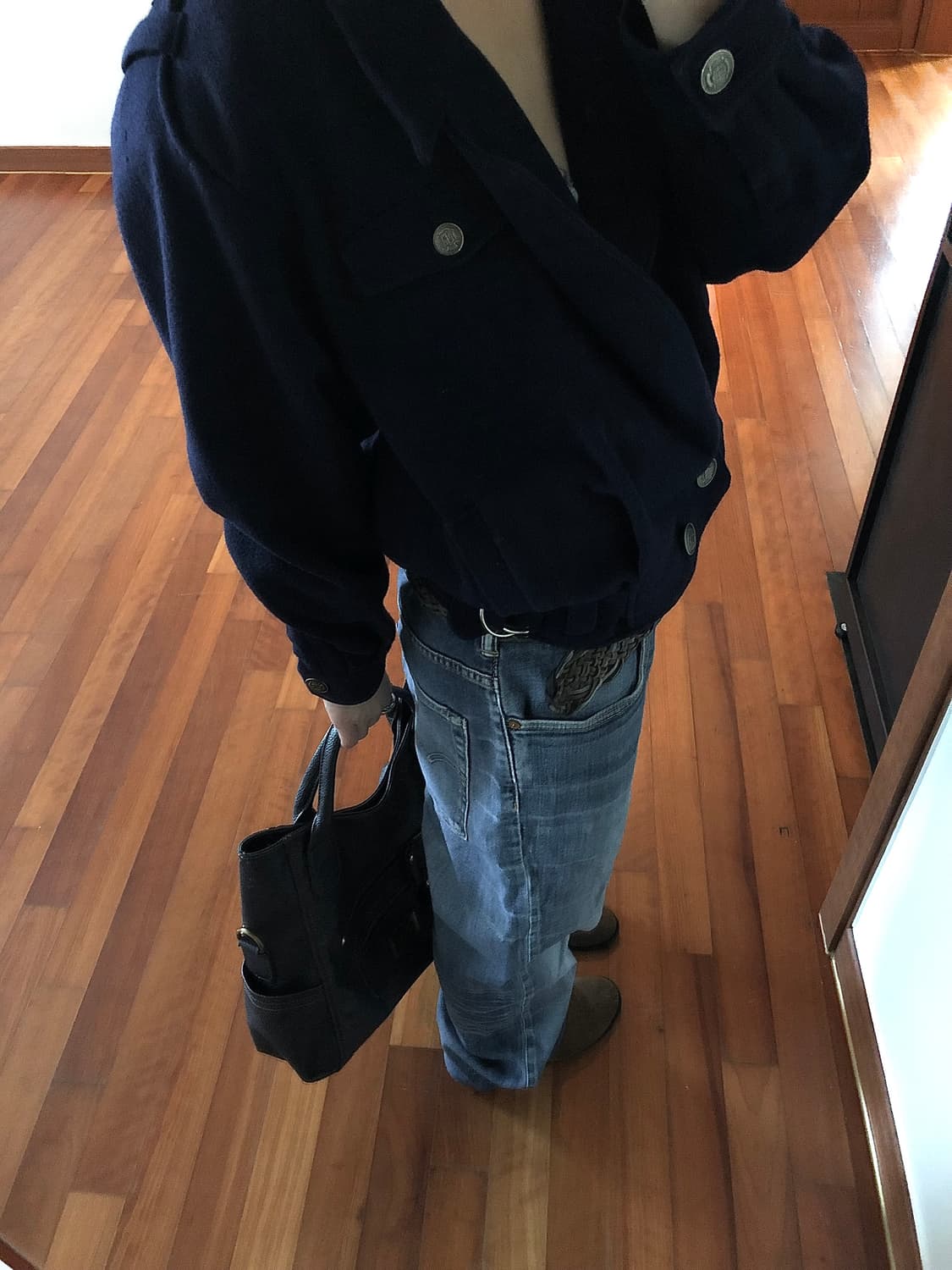 navy wool short jacket 상품이미지6