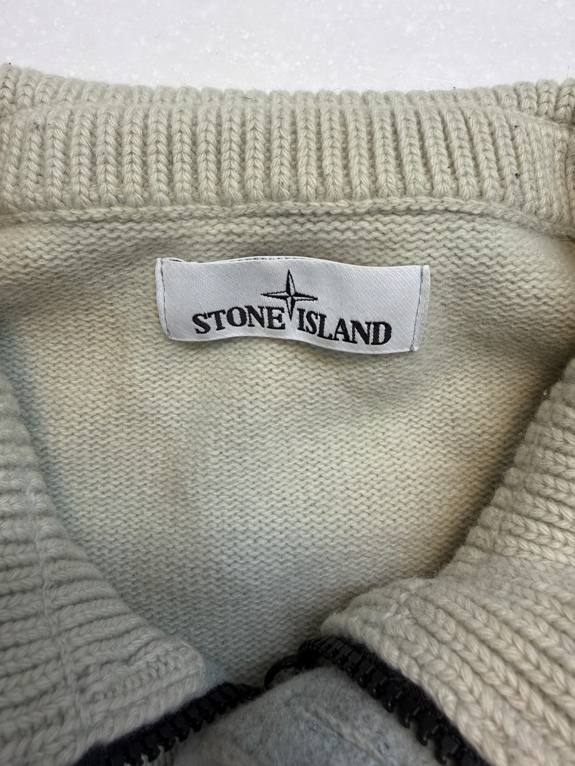 스톤아일랜드 반집업 니트 M 아이보리 /6715508A3 상품이미지4