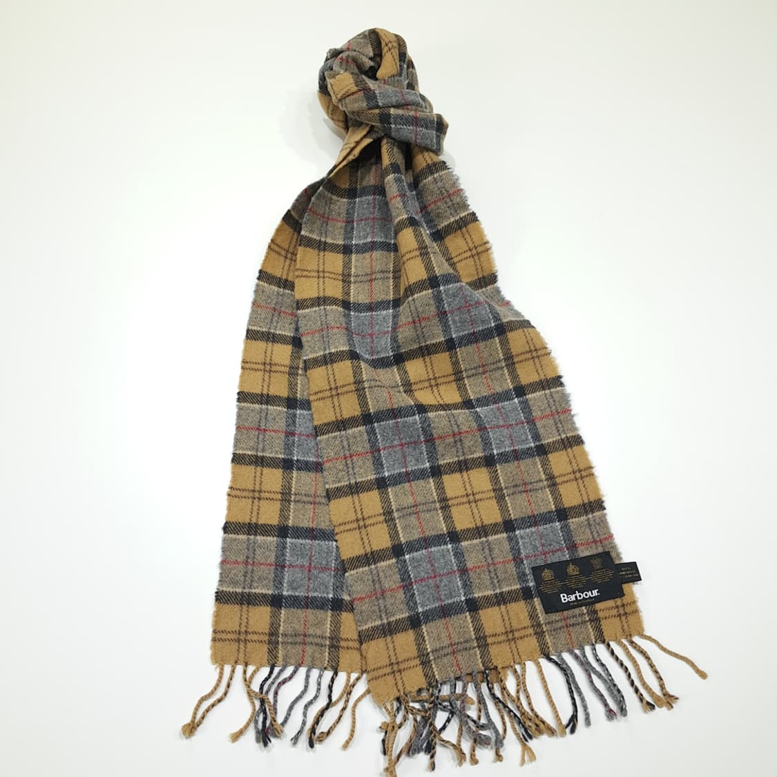 MX633 바버 90s 스코틀랜드판 램스울 클래식타탄 머플러목도리 상품이미지2