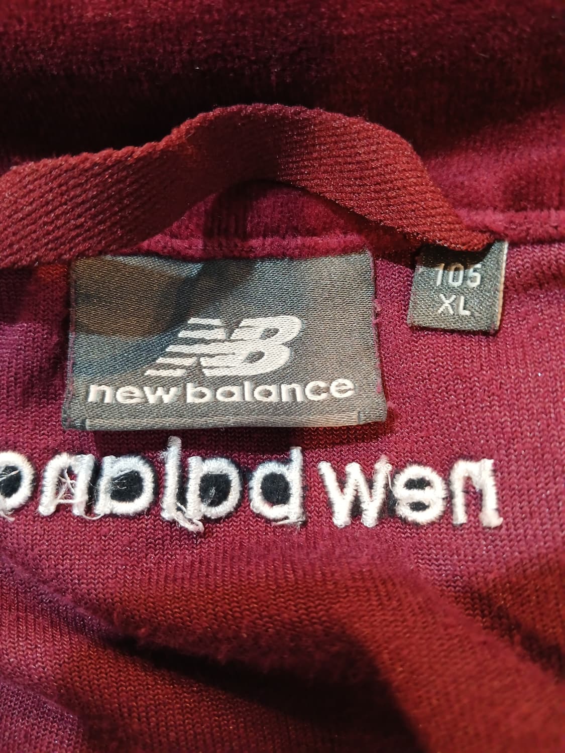 (105,XL)뉴발란스 벨로아 져지 버건디 상품이미지7