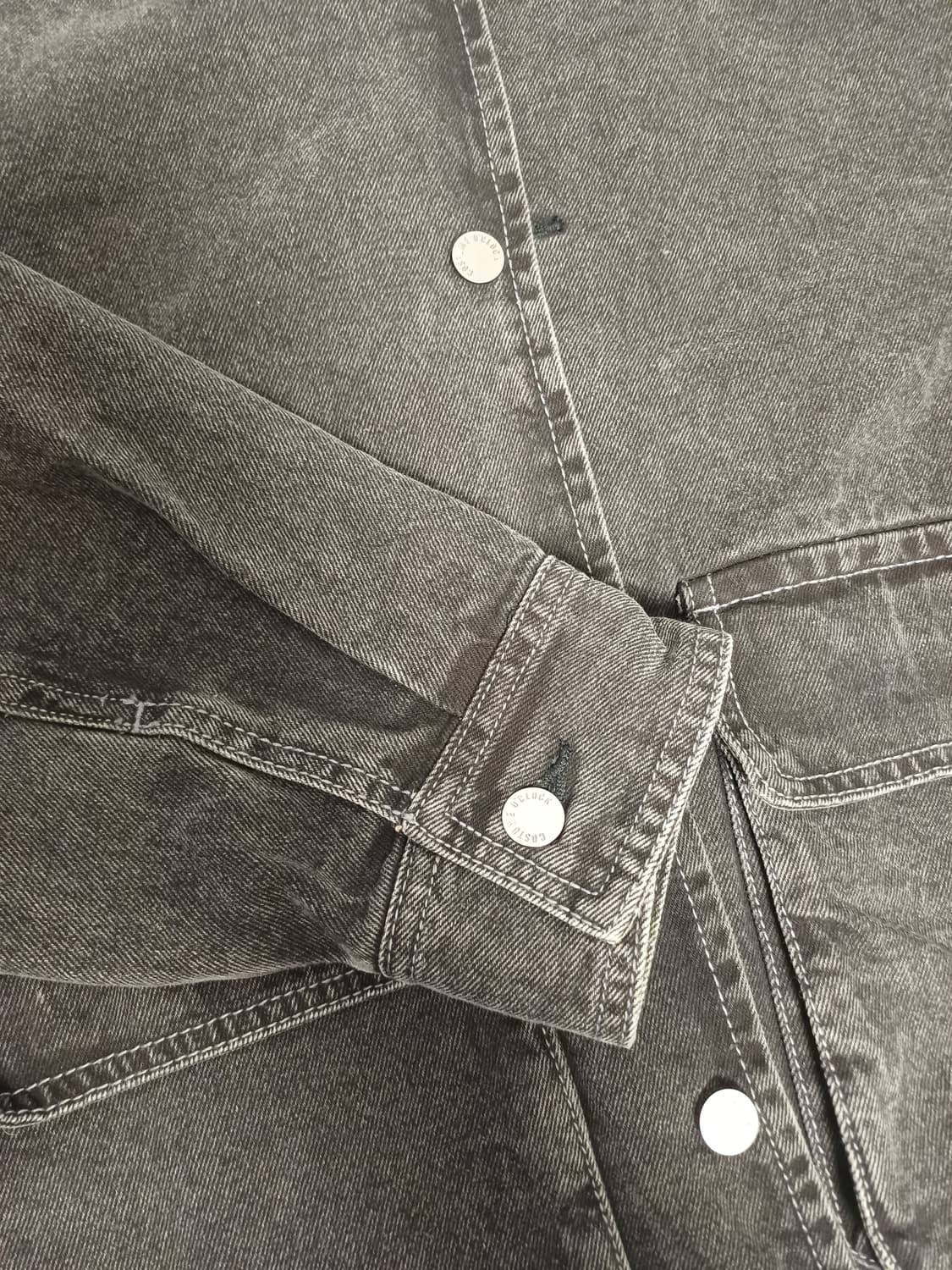 커스텀어클락 남성 흑청 데님 워크 자켓 (XL) 상품이미지7