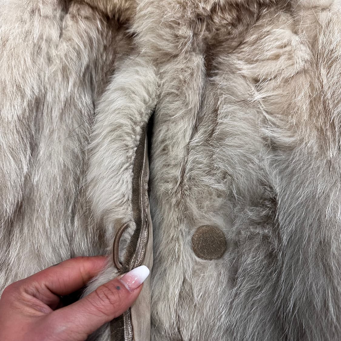 캐나다 빈티지 베이지 사가폭스 퍼자켓M 상품이미지6