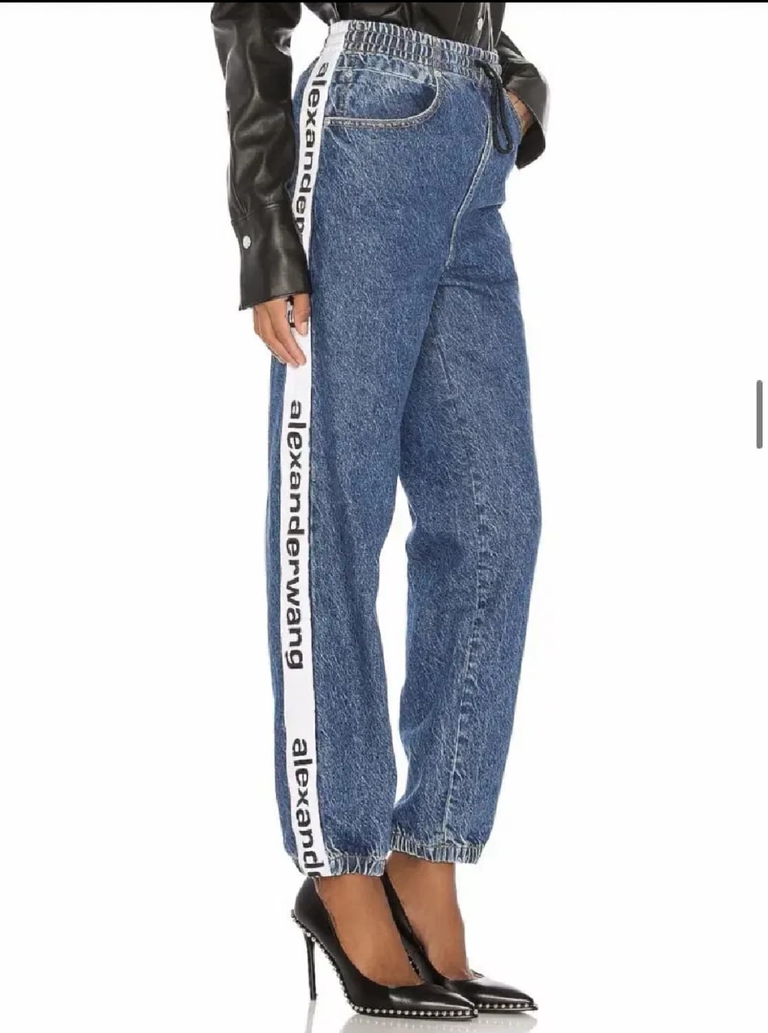 알렉산더왕 Alexander Wang 로고 패널 데님 조거팬츠 사이즈 X 상품이미지4