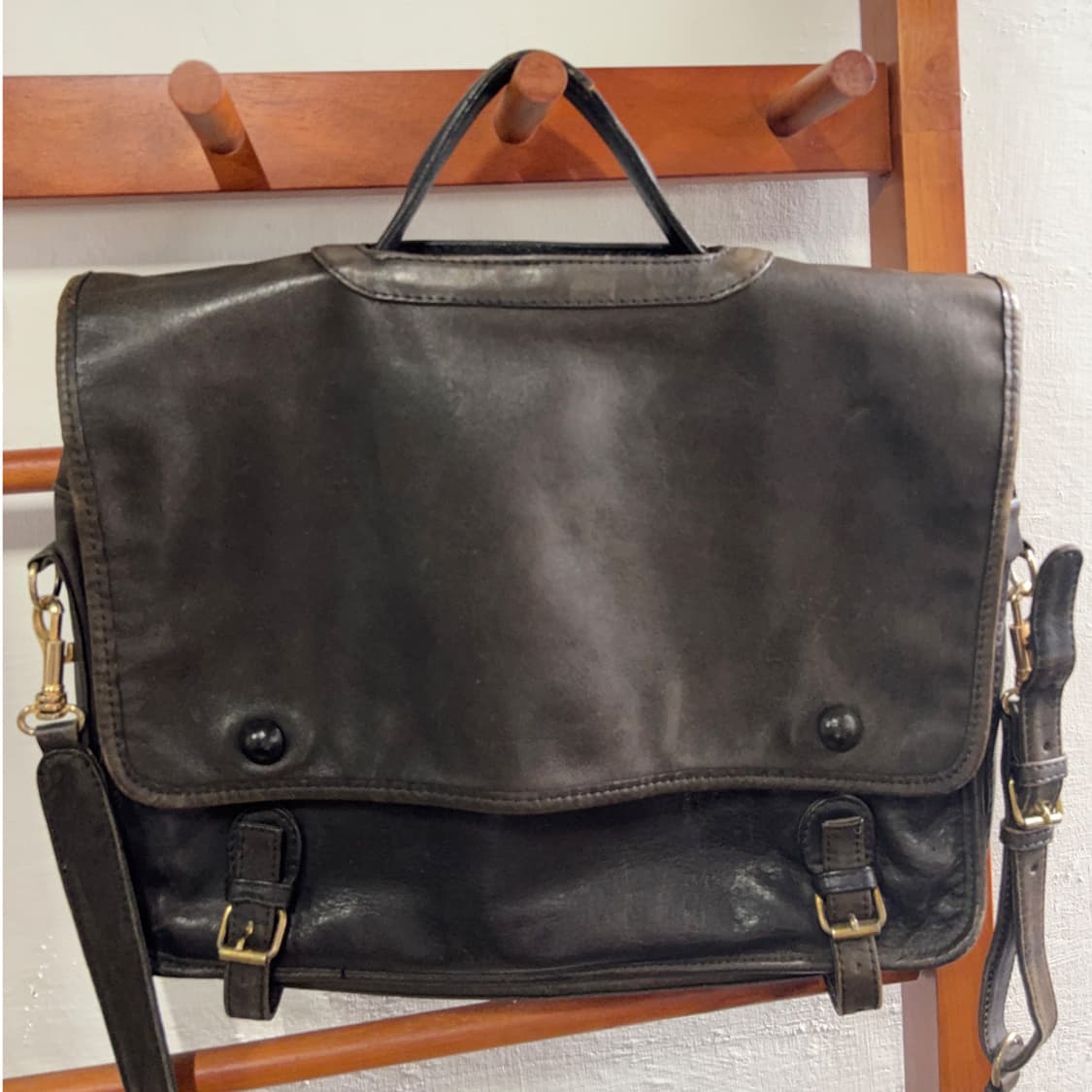 [Vintage] Dark Brown Leather Shoulder Ba 상품이미지5