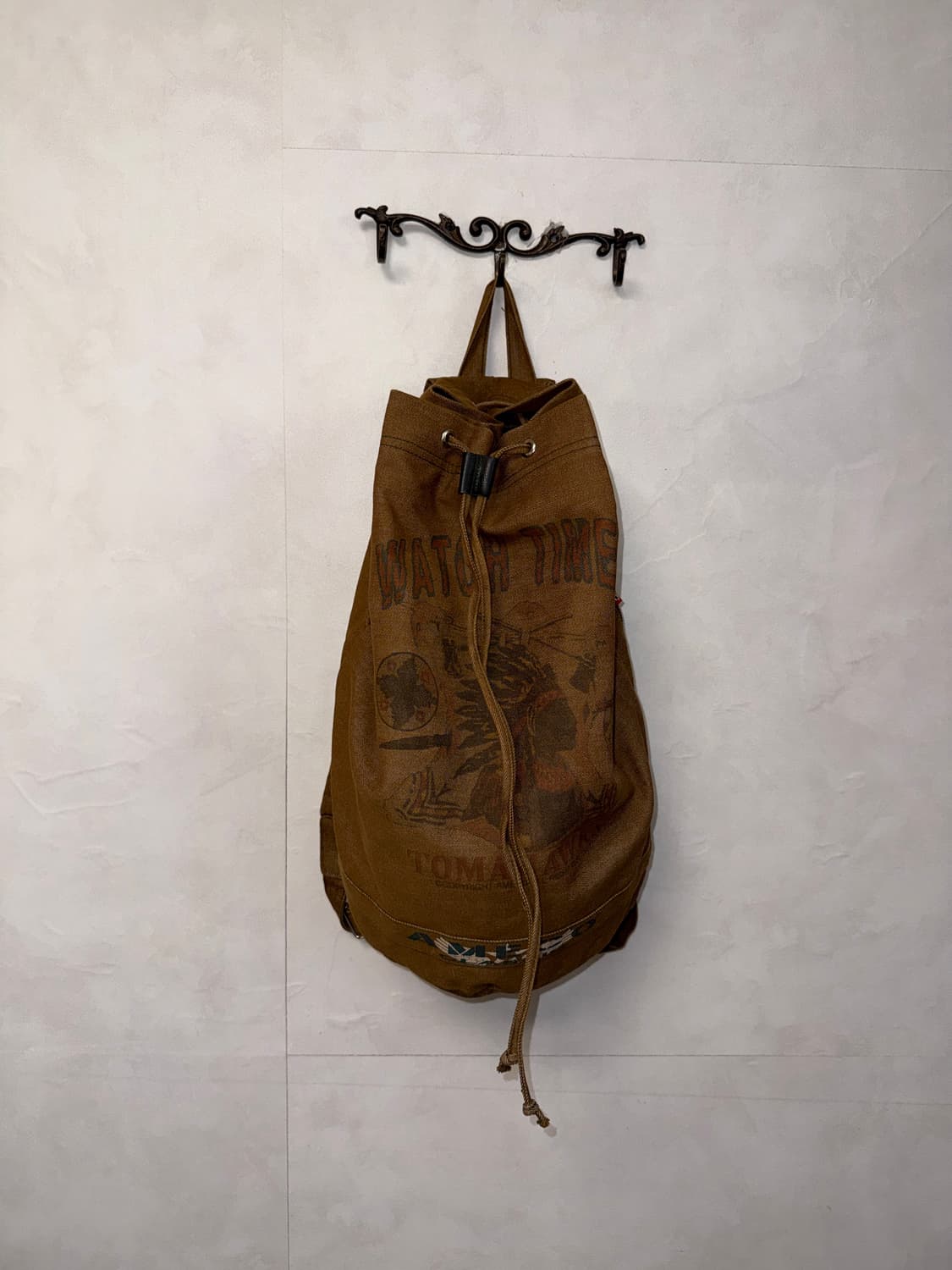 AMECO brown drawstring backpack  상품이미지1