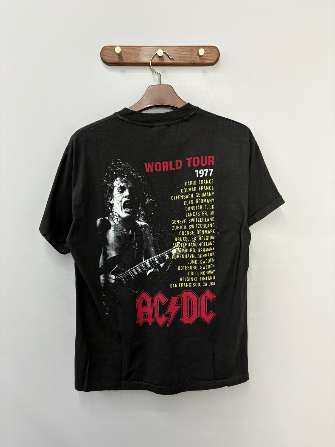 빈티지 헤인즈 락밴드 AC/DC 투어 반팔 A3711 상품이미지4