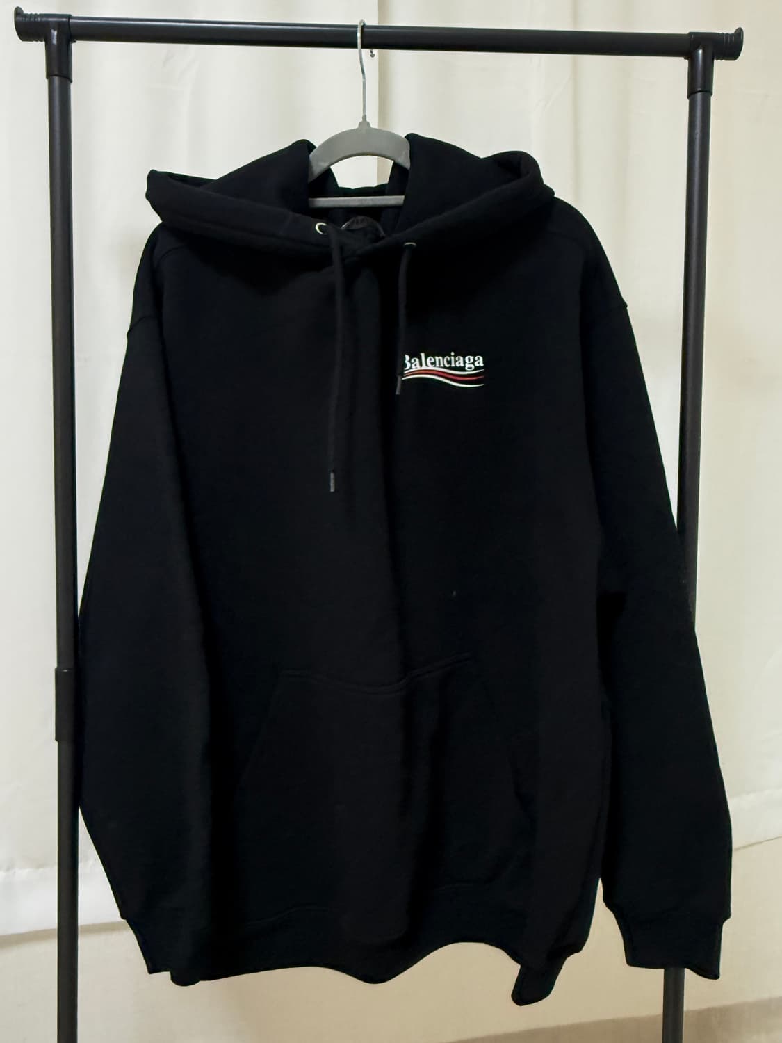 발렌시아가 웨이브 로고 후드티 XL 상품이미지2