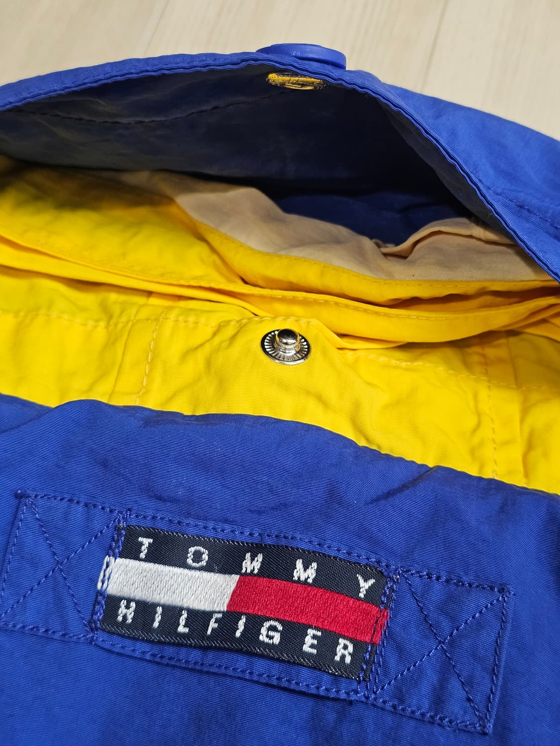 90s 빈티지 올드스쿨 타미힐피거 후리스 안감 바람막이 XXL 상품이미지8