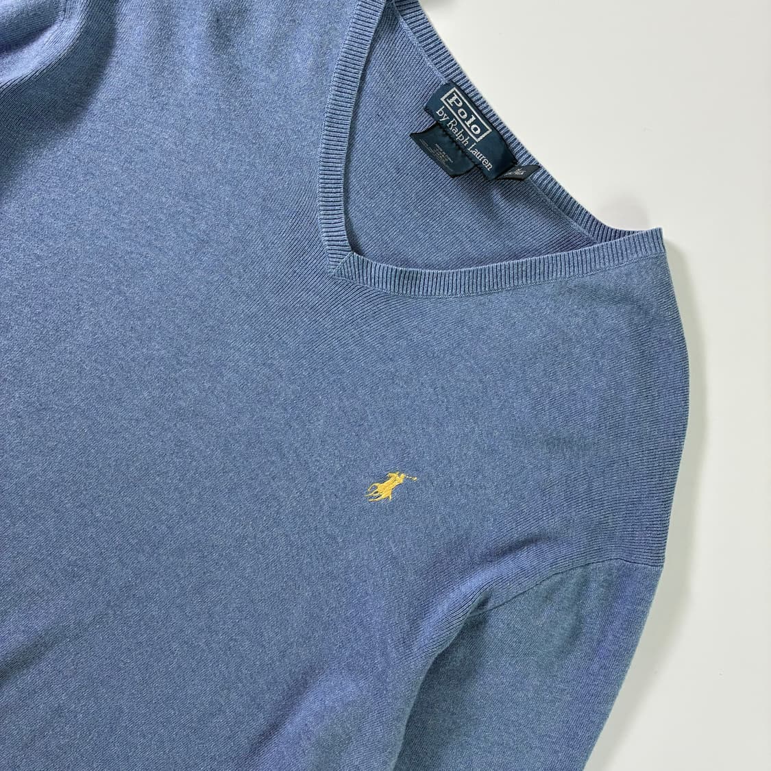 Polo  폴로 랄프로렌 자수 피마코튼 소라 브이넥 니트   상품이미지3