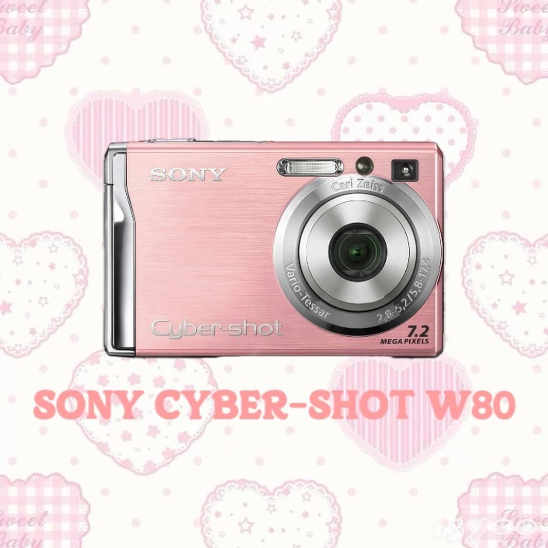 [희귀⚡️/작례⭕️] 소니 사이버샷 w80 핑크 빈티지 디지털 카메라 상품이미지1