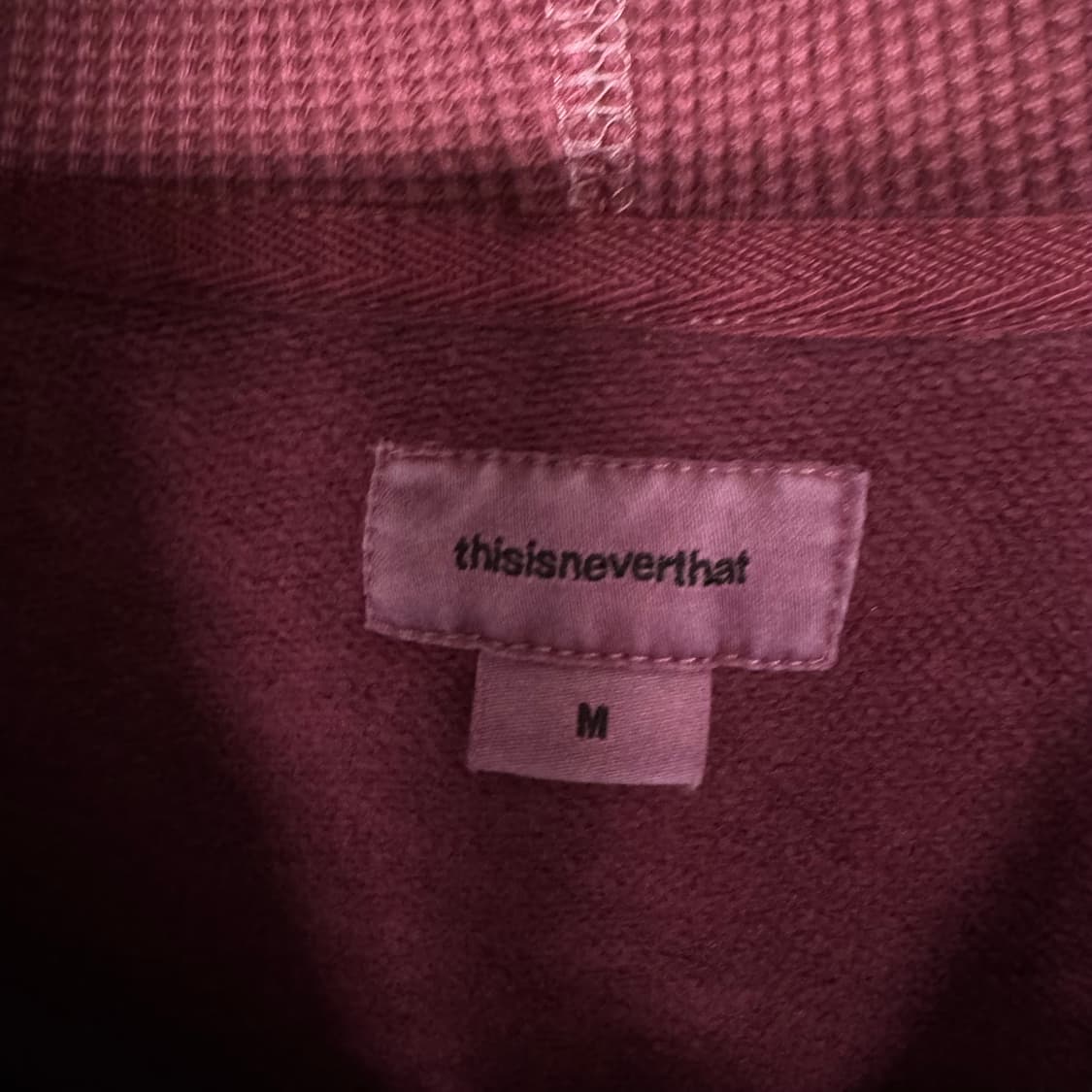 디스이즈네버댓 아치로고 후드티 버건디 상품이미지3