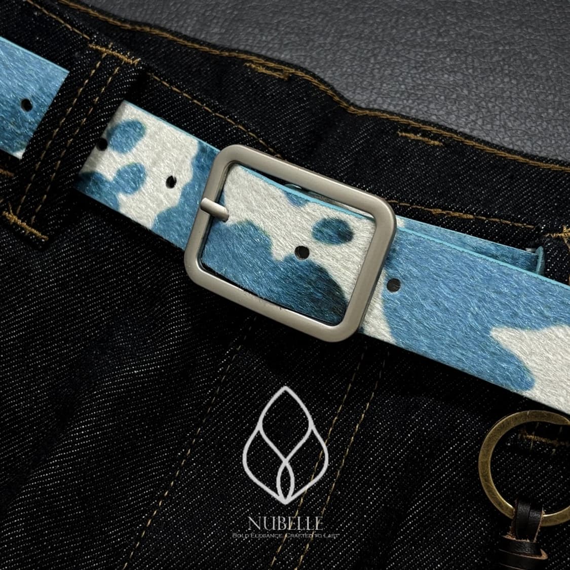 🌗 Cow hair belt / 카우 송치털 호피 벨트 상품이미지3