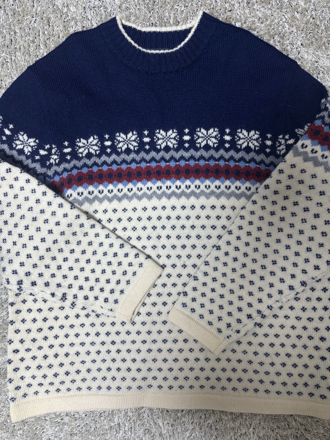 일본판 LANDS END 울 니트 사이즈 105-110 상품이미지1