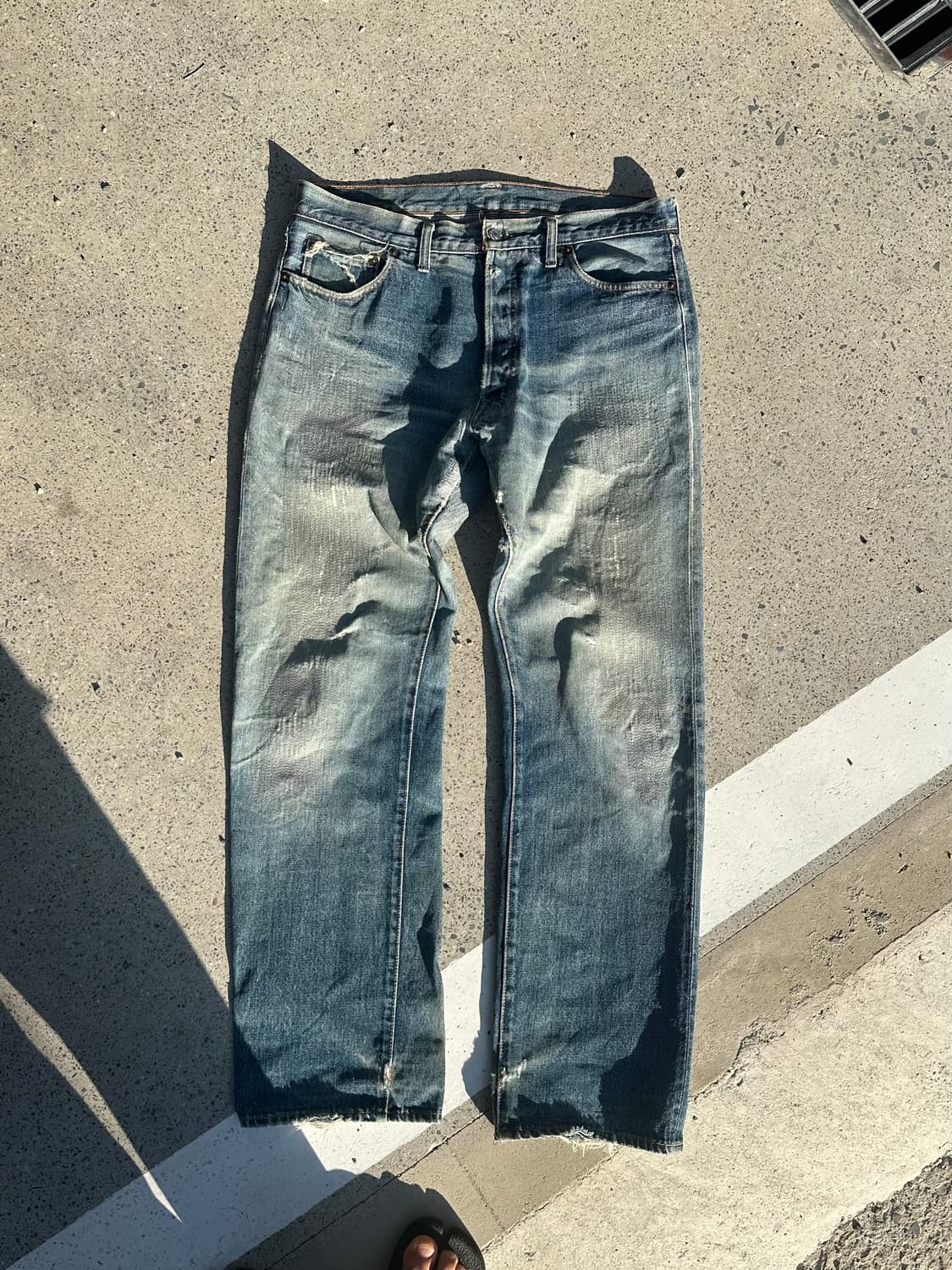 Denime repair detail denim washed pants 상품이미지7