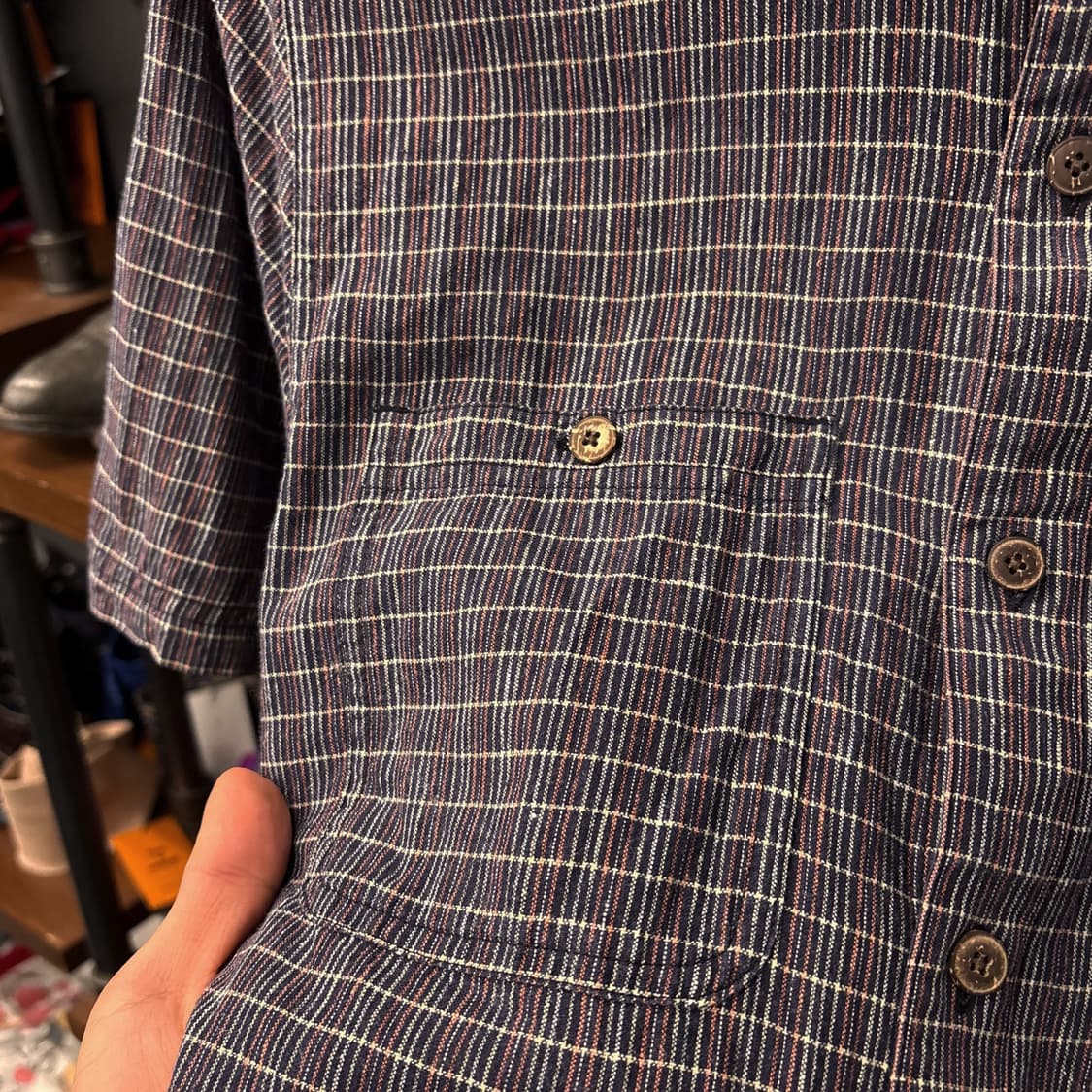 파타고니아 타이니 라이닝 패턴 자카드 코튼 워크셔츠 N1029 상품이미지6