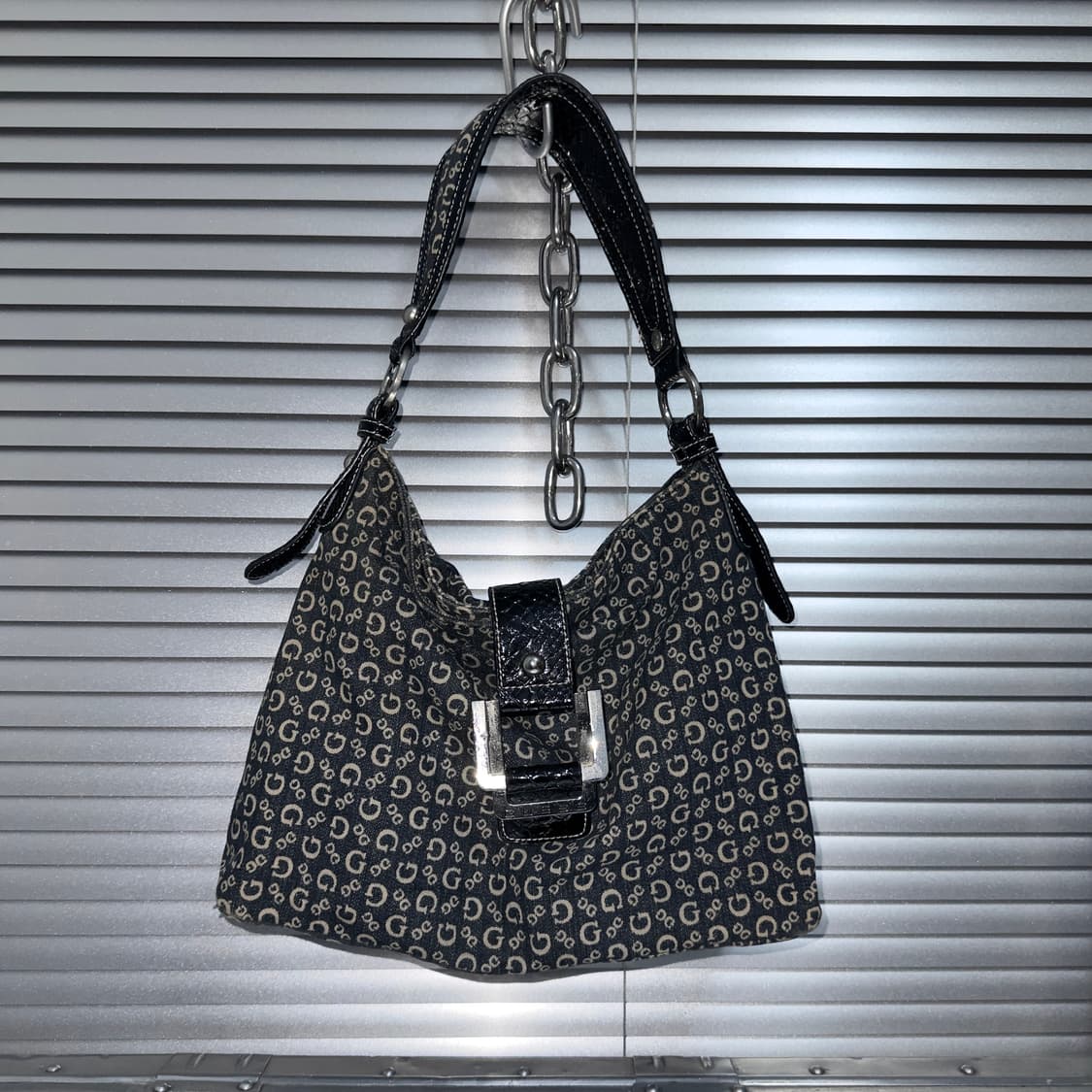 00s 게스 데님 & 블랙 버클 가방 상품이미지2