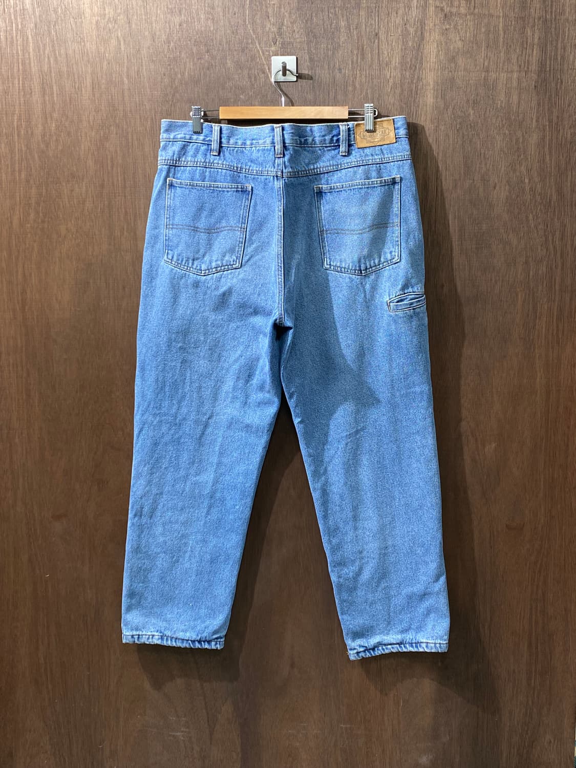 [36] 90s Guide Gear 체크 퀼팅 라이닝 더블니 데님팬츠 상품이미지2