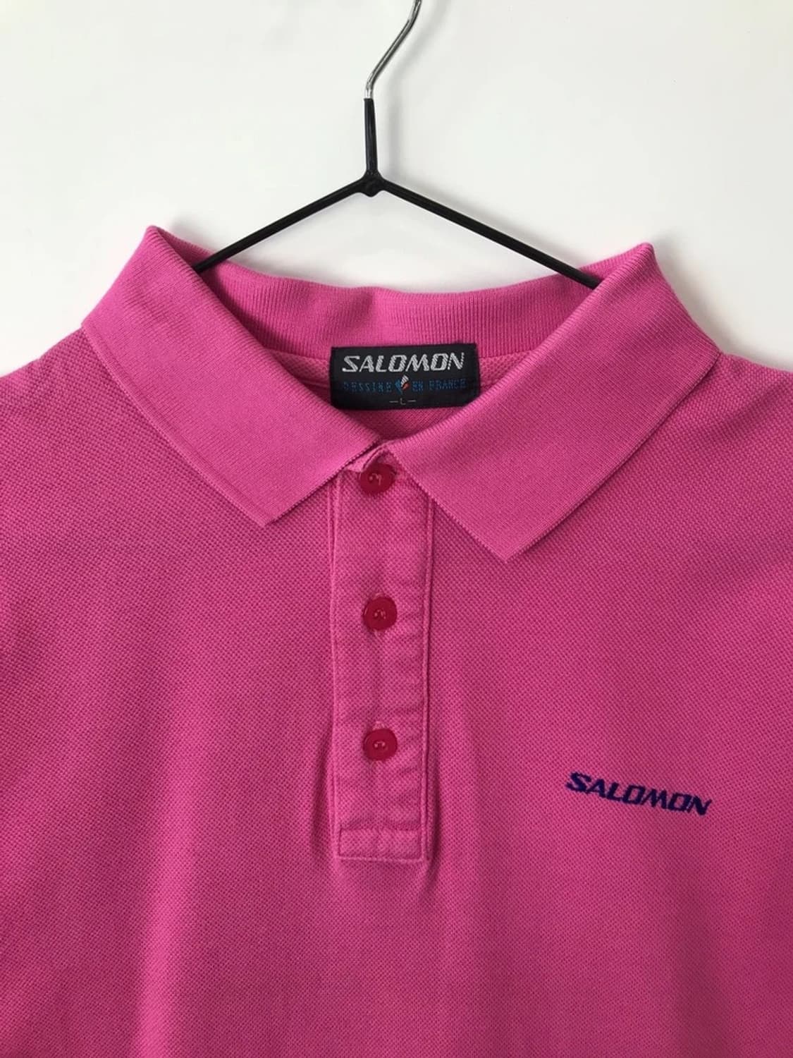 Old Salomon Pink Logo Polo Shirt 상품이미지5