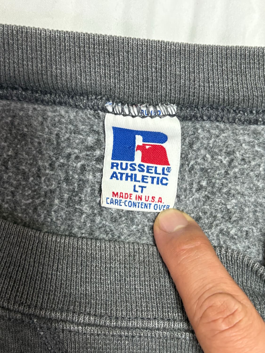 [L] USA 러셀 빈티지 스웻 맨투맨 90s 그레이 상품이미지2