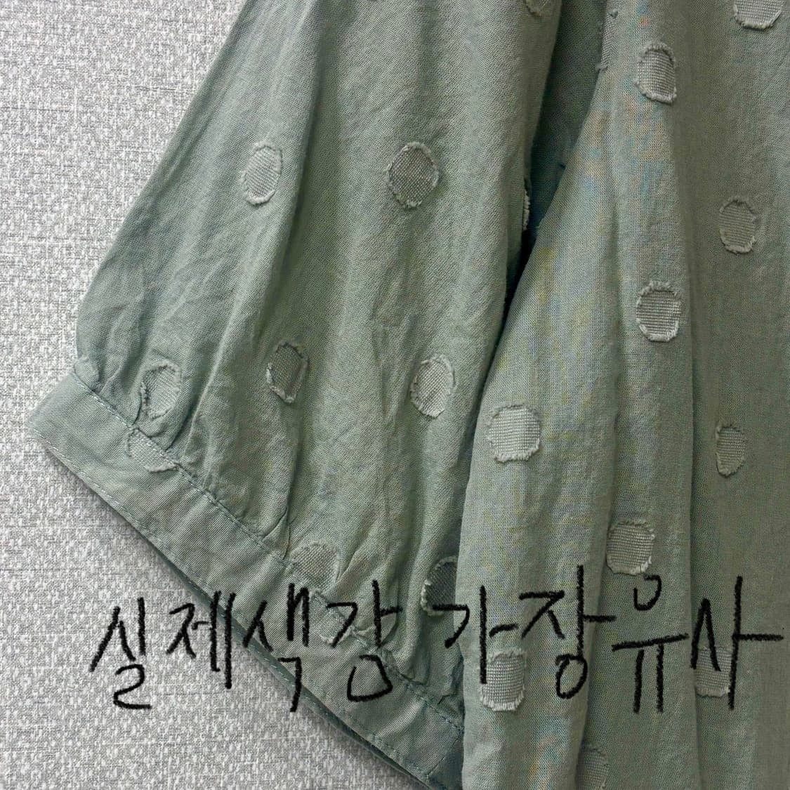 도트 민트 블라우스 상품이미지5