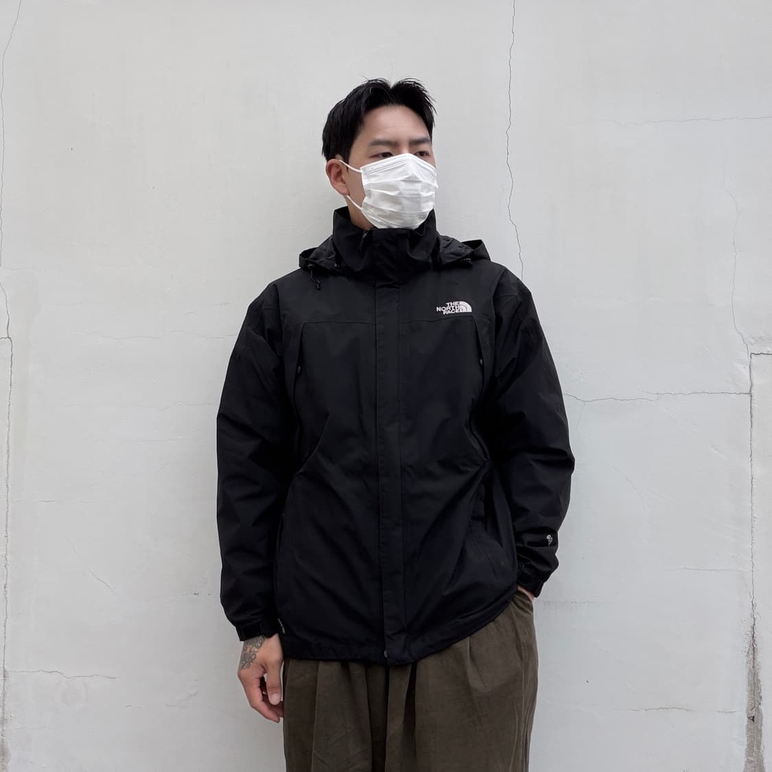100)노스페이스 고어텍스 투웨이 블랙 바람막이 상품이미지1