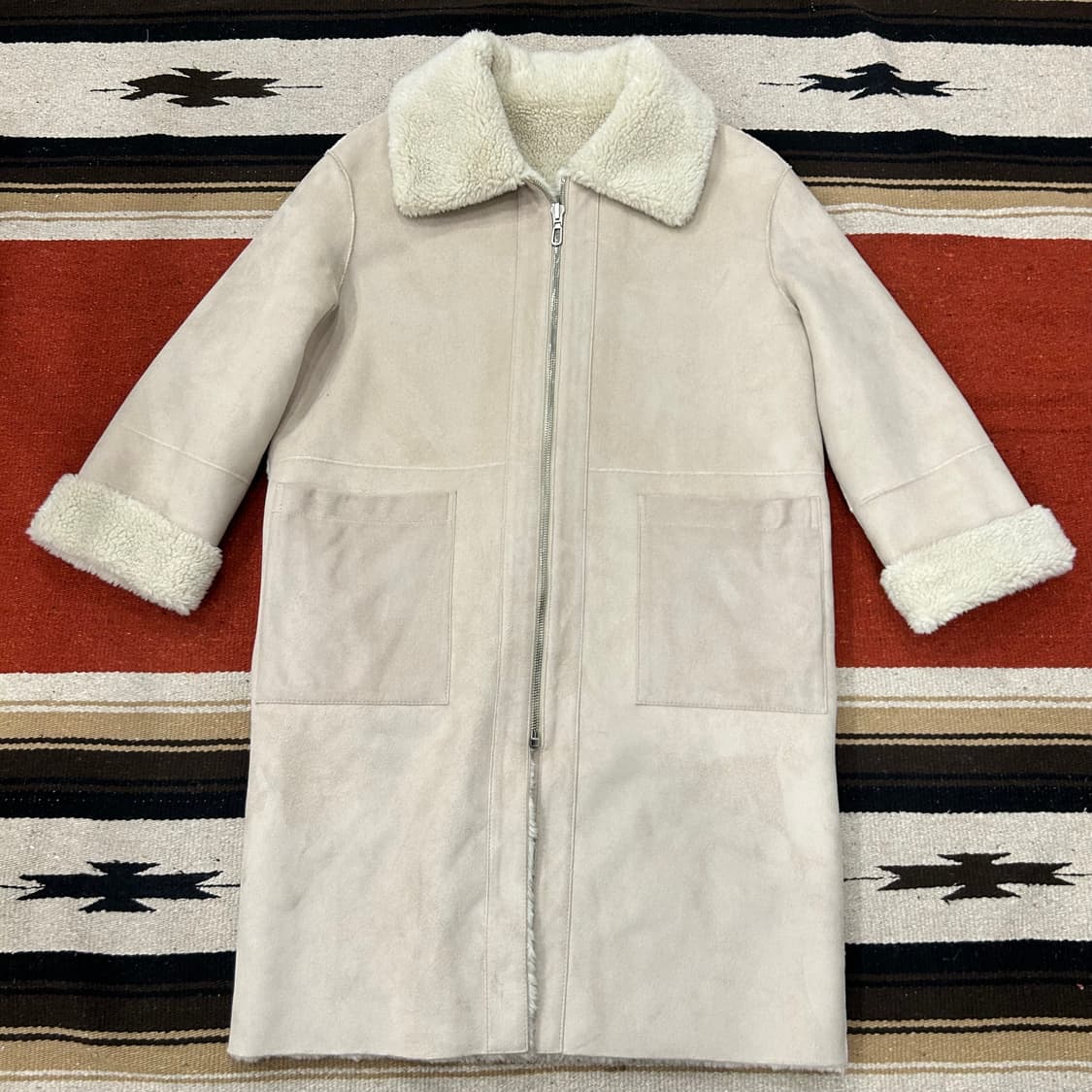 비뮤즈맨션 롱 무스탕 상품이미지1