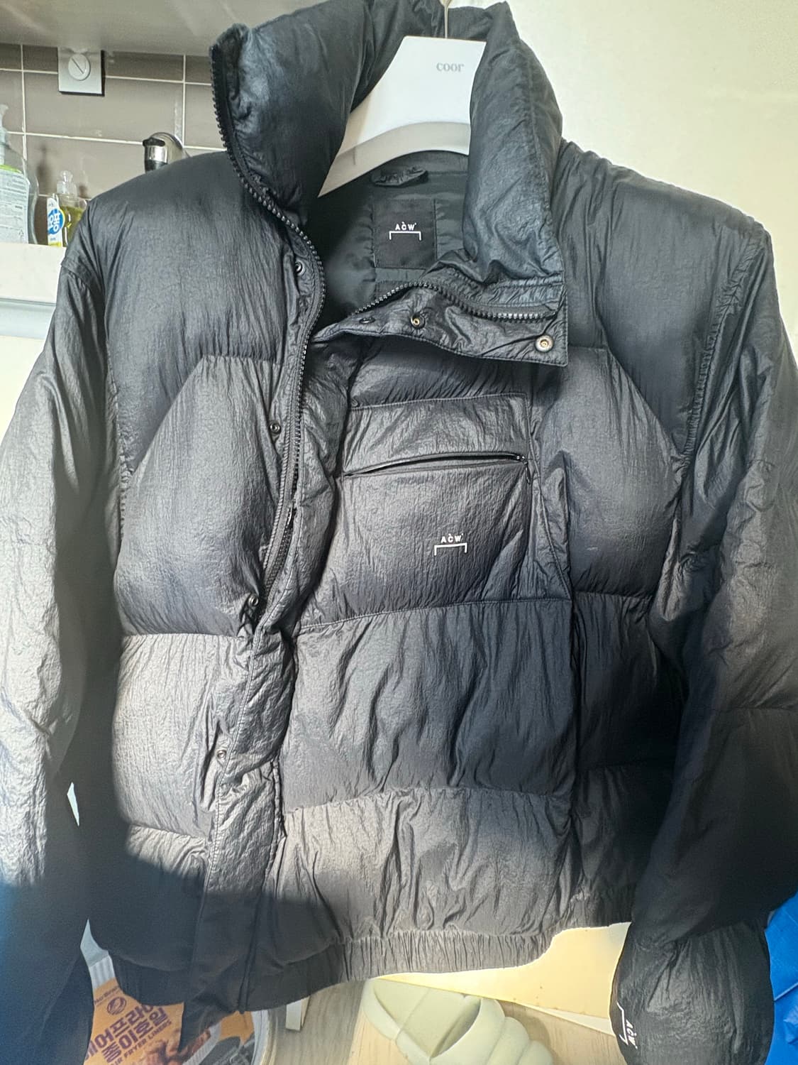 컨버스 x 어콜드월 슈퍼 퍼퍼 자켓 블랙[실사이즈: 라지] 상품이미지2