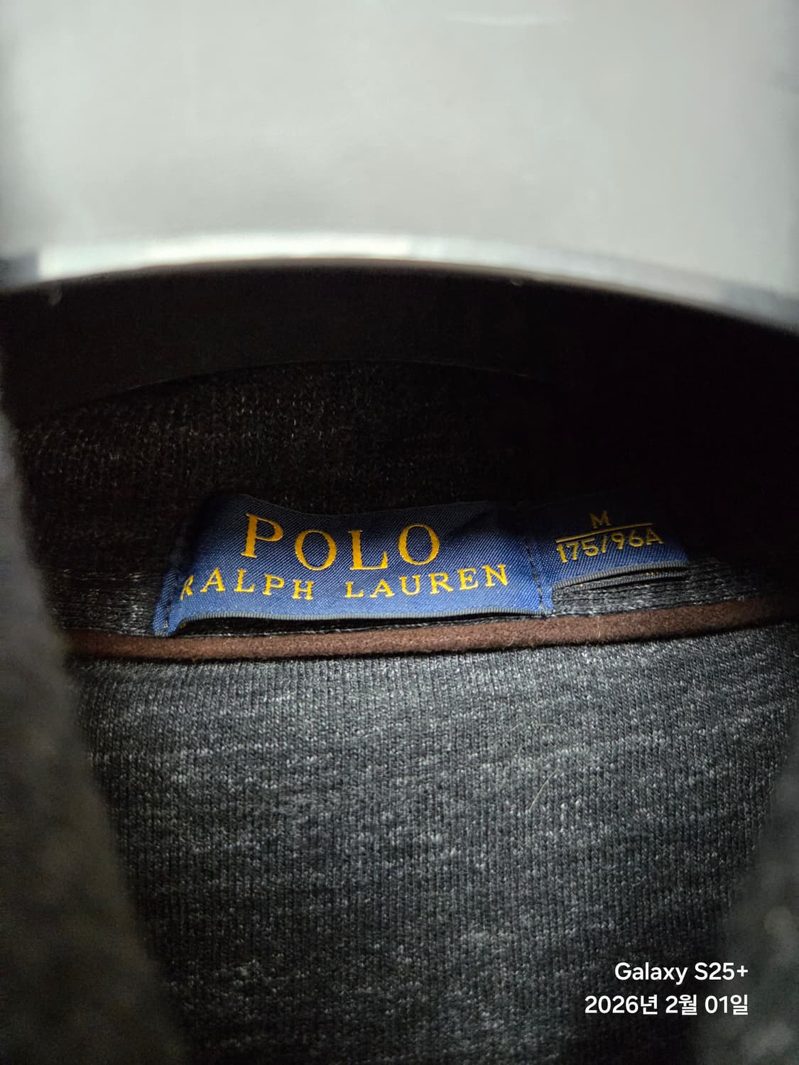 폴로 랄프로렌 숄카라 니트 다크그레이 m사이즈 상품이미지4