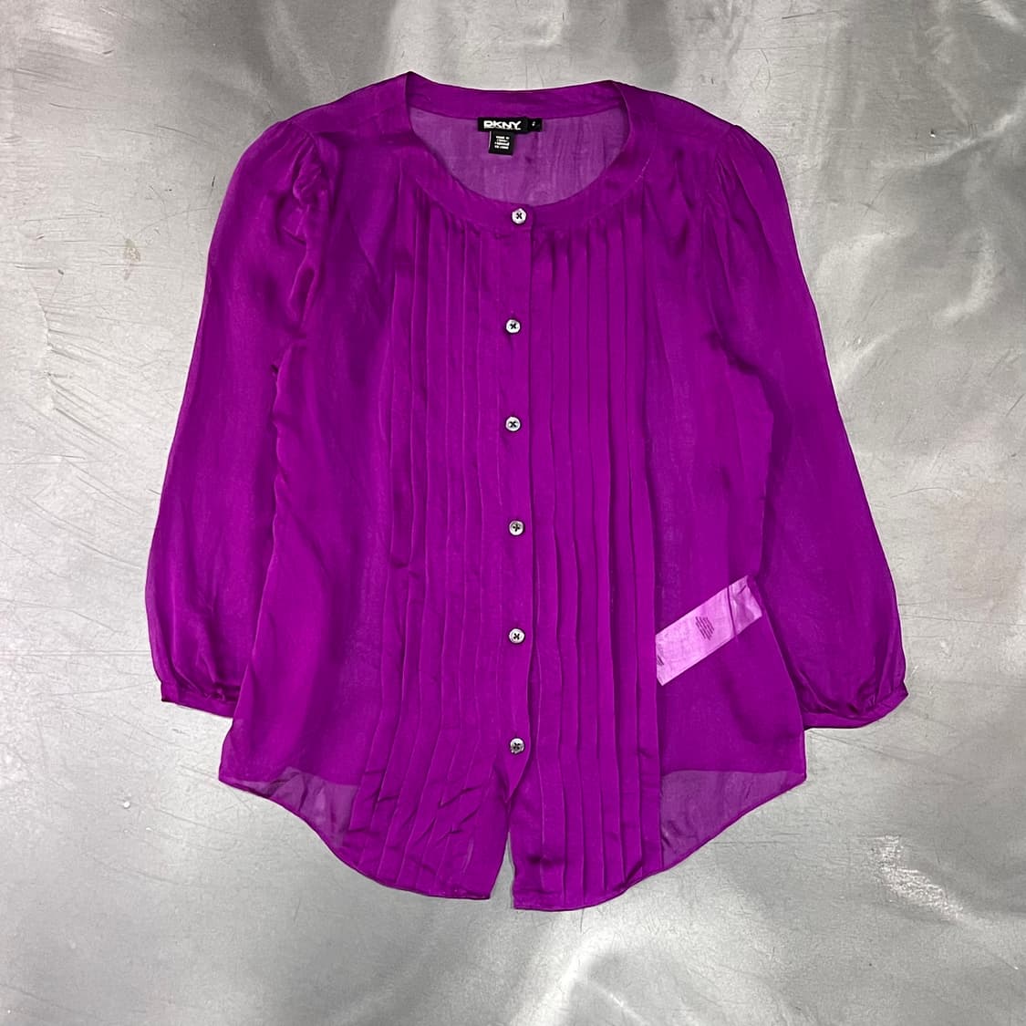  dkny 플리츠 실크 블라우스 y16000 상품이미지1