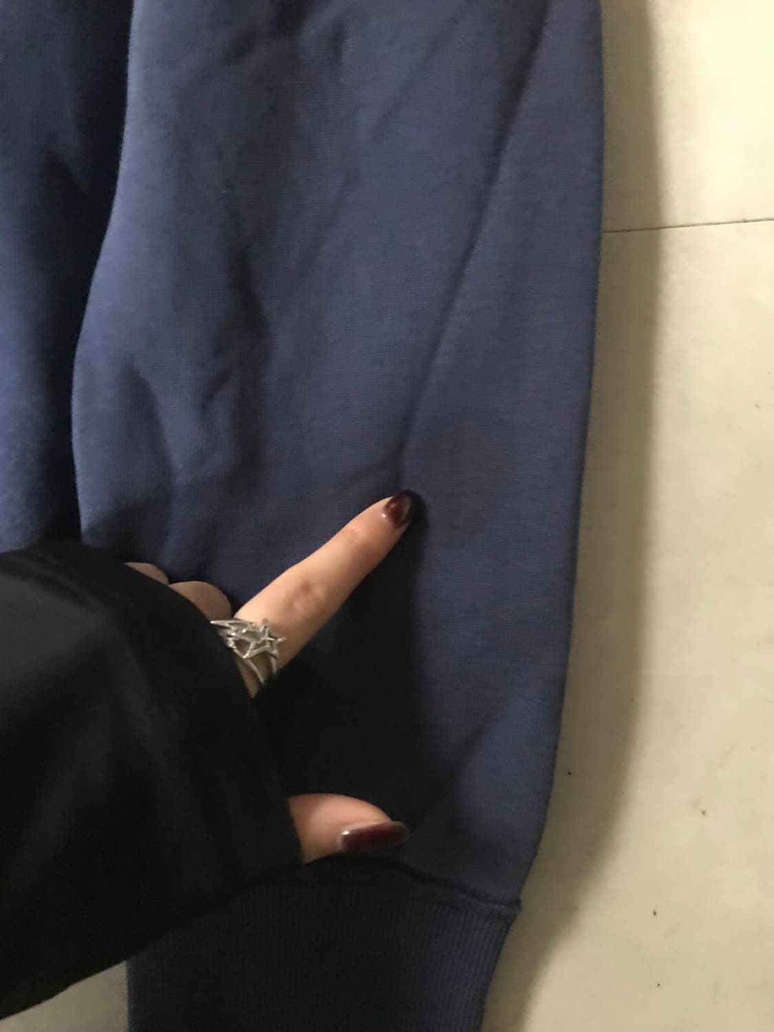 폴로 네이비 체크후드 후드집업 상품이미지8