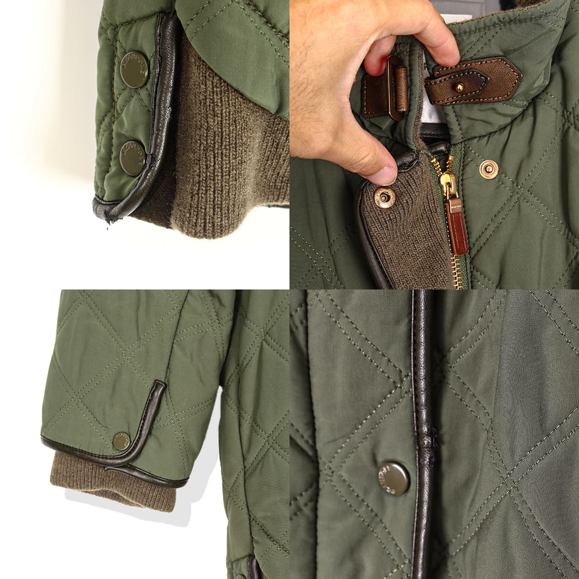 빈폴 Sheepskin 트림 퀄트 자켓 (M) 상품이미지6