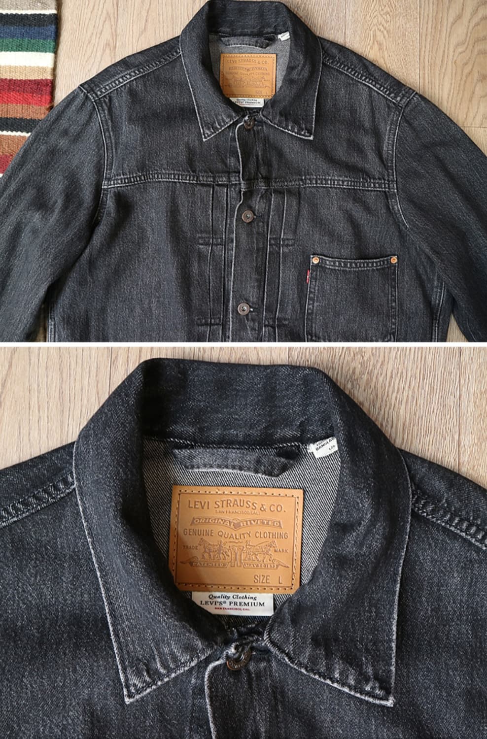 LEVIS 리바이스 프리미엄 빅E A3174 1세대 디자인 흑정 데님자켓 상품이미지3