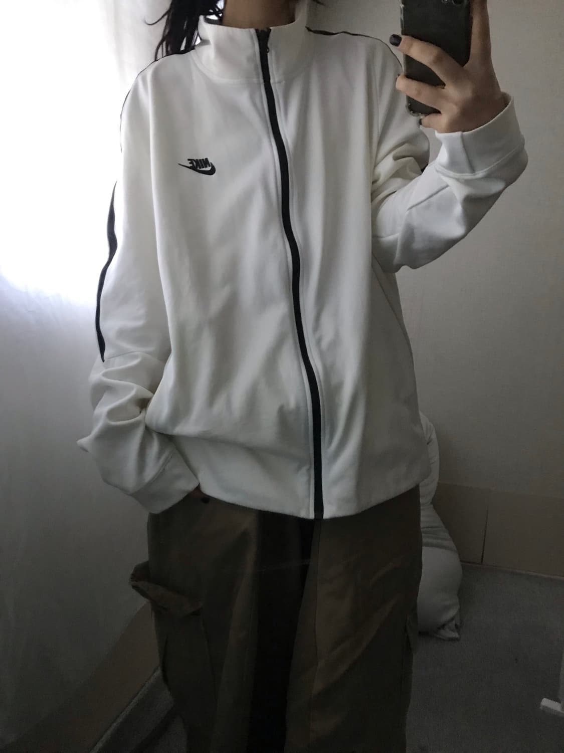 나이키 화이트 오버핏 져지 상품이미지6