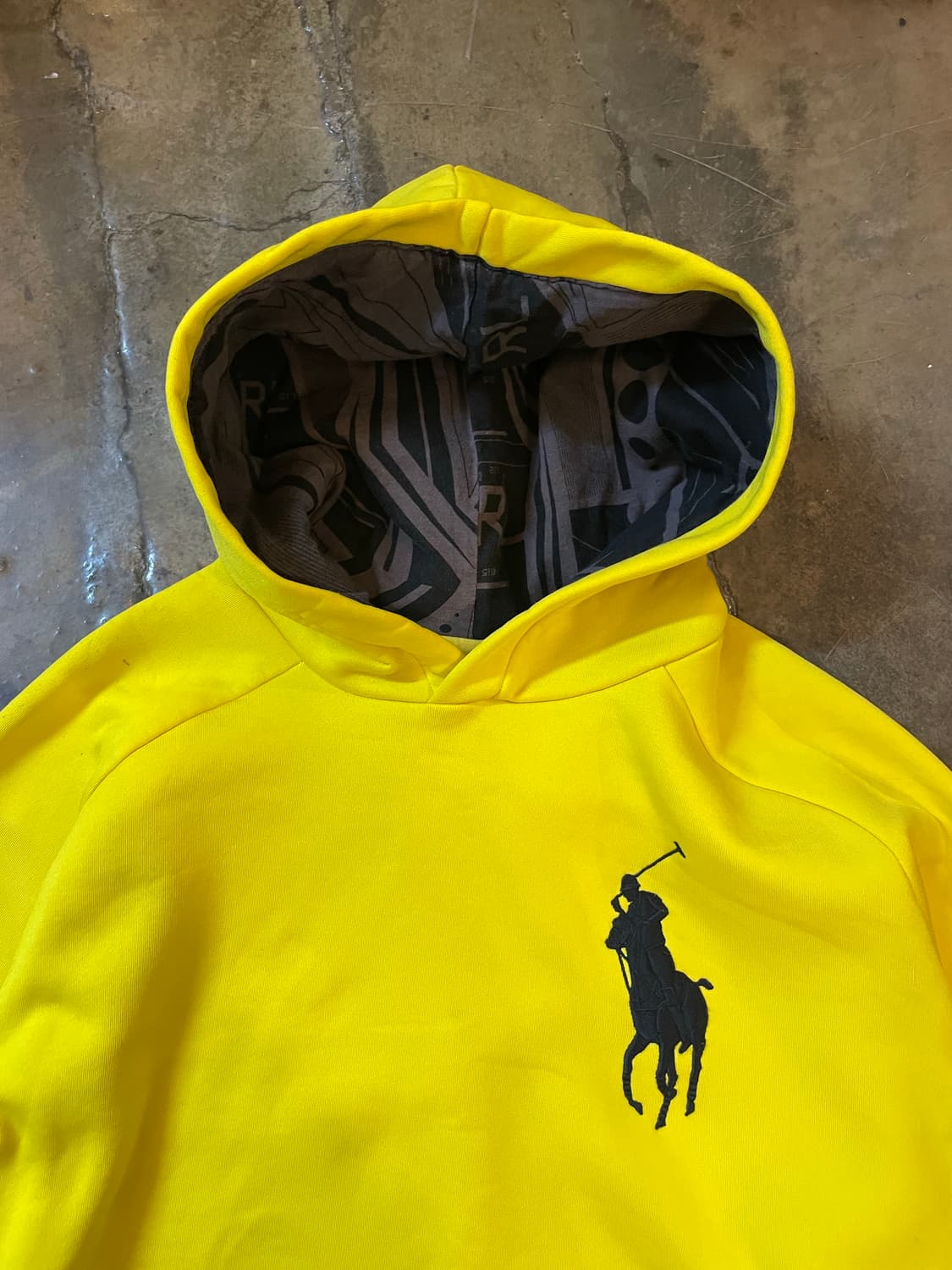 폴로 랄프로렌 빅포니 메쉬 후드 스웻 셔츠 옐로우 상품이미지2