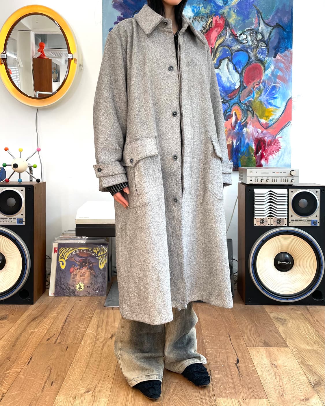 [48] SO 알렉산더반슬롭 오버사이즈 울 코트 상품이미지4