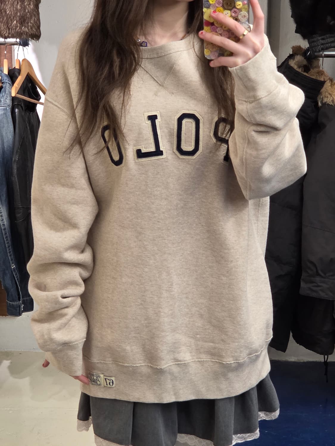 PRL 폴로 랄프로렌 신형 큐알 아치로고 맨투맨 상품이미지1