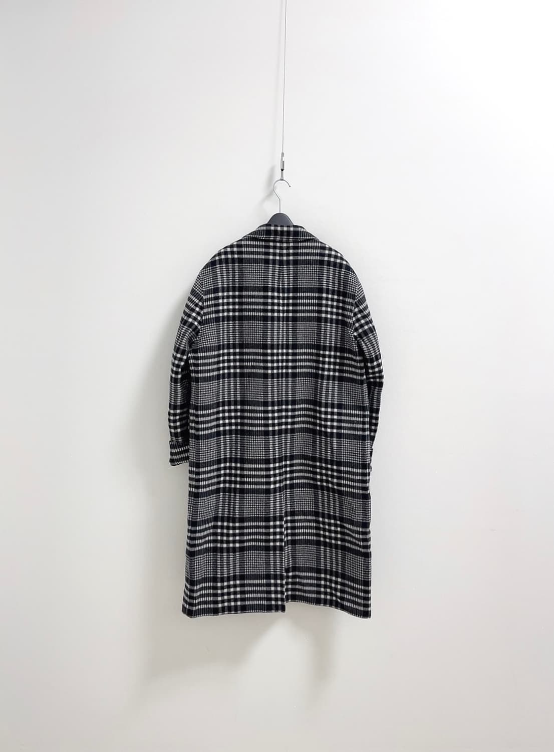 산드로옴므 울 캐시미어 체크 핸드메이드 코트 상품이미지9