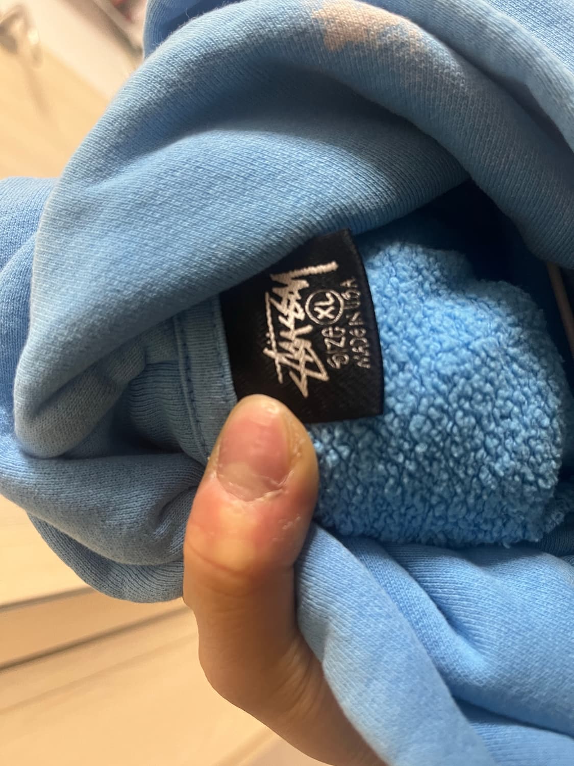 스투시 x CPFM 8볼 피그먼트 다이드 후드 블루 상품이미지6