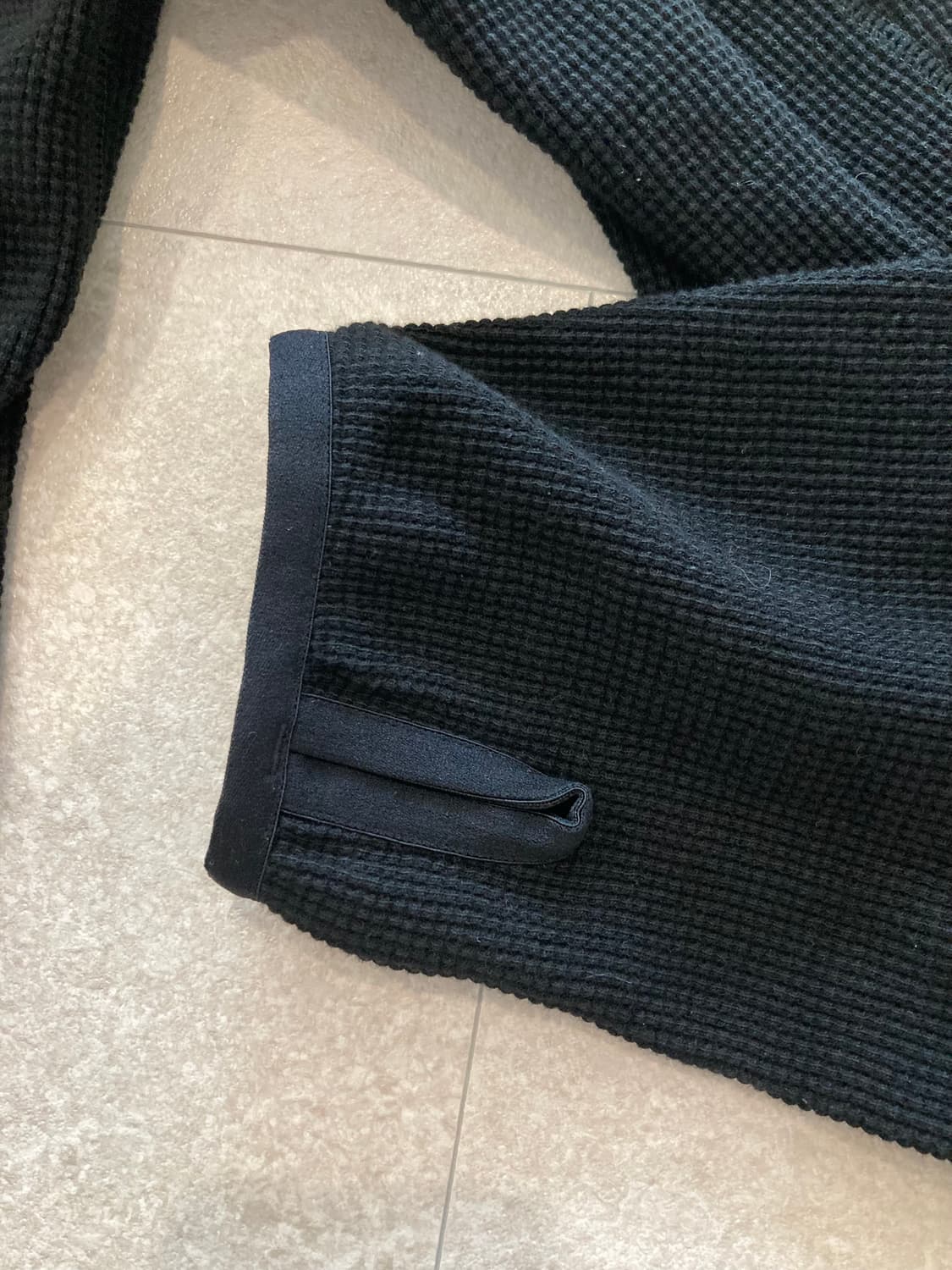 26ss 언어펙티드 와플 후디집업 블랙L 상품이미지6