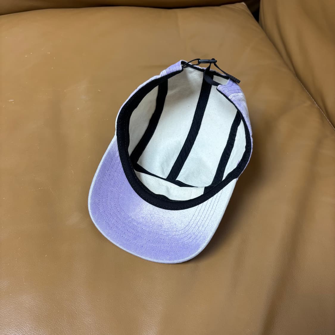 슈프림 캠프캡 모자 박스로고 워시드 스프레이 퍼플 상품이미지6